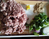 A picture of step 6 of Sinasir chunks with minced meat.