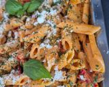 Une image de l'étape 3 de 🍝 Pâtes espagnoles crémeuses au chorizo et aux poivrons.
