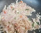 A picture of step 2 of Veg Sushi with leftover rice.