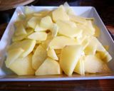 A picture of step 1 of Potato and Wild Asparagus Tortilla.
