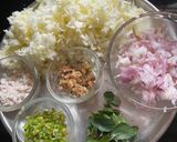 A picture of step 1 of Thoran Cabbage, Kerala Special side dish in lunch time,just like crunchy Salad,tasty and healthy.