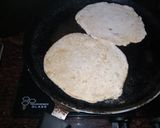 A picture of step 3 of Lauki Roti(tandoori) with aloo tamatar, karela and salad.