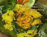 Foto langkah ke 10 dari resep Naskun Bakar (Nasi Kuning Ayam Suwir Kemangi Bakar) | Nasi Bakar.