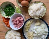 Hình bước làm 1 của món Cơm chiên