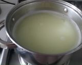 A picture of step 3 of Paneer whey/ stalk soup.