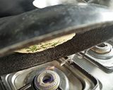A picture of step 15 of Matar Paneer Koftas, tawa coriander naan with methi matar pulao.
