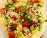 A picture of step 4 of Papad salad.