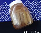 A picture of step 3 of Mukhalal or Arabic Pickled Cucumbers.