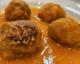 Foto del paso 7 de la receta: Albóndigas en salsa de calabaza, pimientos y tomate al orégano