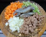 Hình bước làm 1 của món Cơm chiên hoàng bào