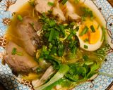 Hình bước làm 13 của món Trời mưa nấu mì 2 phiên bản: mì nước vị Nhật và mì khô vị Tàu