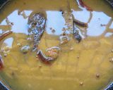 A picture of step 3 of Brinjal dip Dal curry.