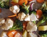 A picture of step 3 of Roasted Veggie Salad.