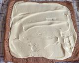 A picture of step 13 of Yule Log with Meringue Mushrooms.