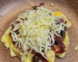Foto del paso 4 de la receta Fajita de tortilla con champiñones y jamón 😋