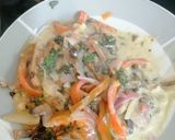 Foto del paso 4 de la receta: Pollo en salteado peruano, dumpi vegetales a estilo coreano