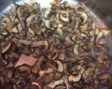 A picture of step 2 of Creamy Mushroom Spinach Kielbasa Soup.