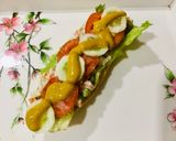 A picture of step 4 of Russian Salad Sandwich.