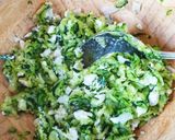 A picture of step 5 of Greek Zucchini Fritters "Kolokythokeftedes" 🇬🇷 💛❤️💛❤️💛❤️💛❤️💛.