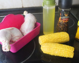 Foto del paso 1 de la receta: Pollo al grill doble con maiz