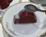 Foto langkah ke 11 dari resep Puding Lumut Buah Bit Vla Yogurt.