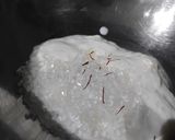 A picture of step 1 of Kesar Lassi.