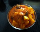 A picture of step 2 of Potato-Brinjal Subzi.