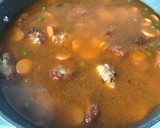 Foto del paso 2 de la receta: Pelotas con menestra de verdura al vino blanco