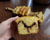 Foto langkah ke 9 dari resep Keto Pound Cake with Cheese and Chocolate Filling ❤️.