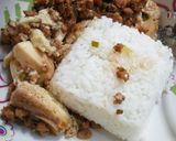 Foto langkah ke 3 dari resep Tahu telur kukus daging cincang (steam tofu savory egg custard).