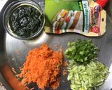 A picture of step 1 of Tri Colour Sandwich.