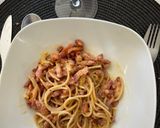Une image de l'étape 11 de Spaghettis façon carbonara.