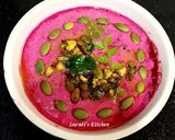 A picture of step 3 of Beetroot Raita.