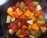 A picture of step 2 of Fruit salad with dried fruits.