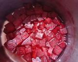 A picture of step 1 of Beetroot doughnuts.
