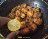 A picture of step 7 of Lasaniya Bhungla Batata.