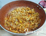 A picture of step 2 of Kaddu Chana Daal.