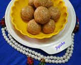A picture of step 8 of Til and gud ke ladoo.