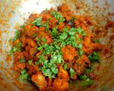 A picture of step 7 of Raw banana masala.