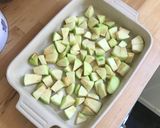 A picture of step 1 of Apple and blackberry crumble.