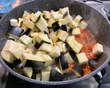 A picture of step 12 of Eggplant Curry with Mushrooms, Tomatoes, and Coconut Milk.