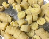 A picture of step 3 of Raw banana sabzi.