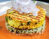 Paneer Steak on spinach rice with makhani gravy recipe step 1 photo