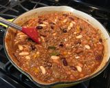 A picture of step 8 of Three Bean Chili.
