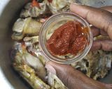 A picture of step 12 of Kuku Kienyeji (organic chicken) stew.