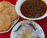 A picture of step 8 of Amritsari Pindi Chole with Bhature.