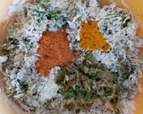 A picture of step 4 of Kothimbir Vadi (Cilantro Croquettes).