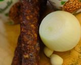 🌲 Pirított lencse fokhagymával, kolbásszal és tükörtojással 🥘 recept fázis 1 fotója