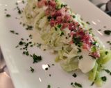 Une image de l'étape 12 de Spaghettis de Poireaux, Crème de Camembert, Émietté de Pancetta.