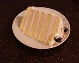 A picture of step 35 of Lemon Layer Cake with Blackberrie Cream Filling and a Lemon Cream Frosting.